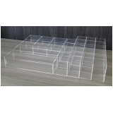 caixa em acrílico com divisórias preço Porto Alegre