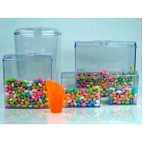 display acrílico para balas preço Natal