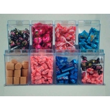 expositores em acrílico para doces Palmas