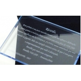 onde vende placas de homenagem para paraninfo Belo Horizonte