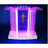 quanto custa púlpito de acrílico com led São Luís