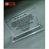 troféu acrílico transparente preço Florianópolis