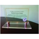 troféu acrílico transparente Fortaleza