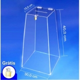 urna acrílico com cadeado preço Campo Grande